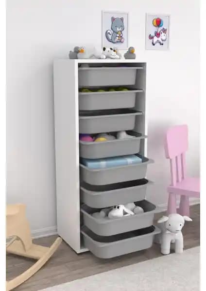 Pratico Cara 8 Sepetli Dolap: Çok Amaçlı ve Dayanıklı Depolama Çözümü