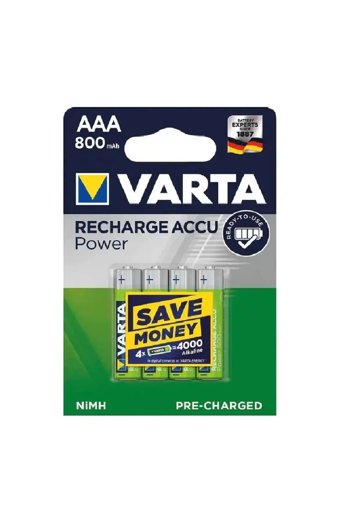 Varta 800mAh AAA Şarj Edilebilir İnce Pil: Uzun Ömürlü ve Çevre Dostu Enerji Çözümü