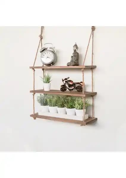 3K Life Dekoratif Ahşap Duvar Rafı - Estetik ve Fonksiyonellik Bir Arada
