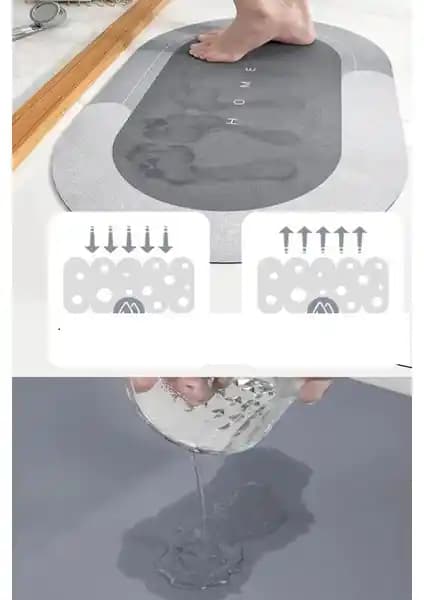 5DM Sihirli Su Emici Kaydırmaz Banyo Paspası – Dayanıklı ve Çok Yönlü Kullanım