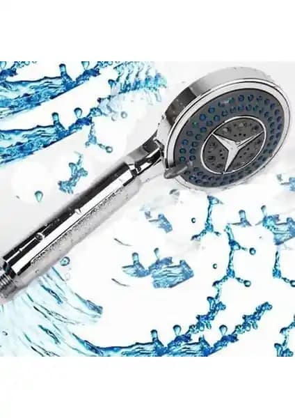Acenter Mercedes Krom Kaplama 3 Fonksiyonlu Duş Başlığı Modern Banyo Dekorasyonu İçin Uygun