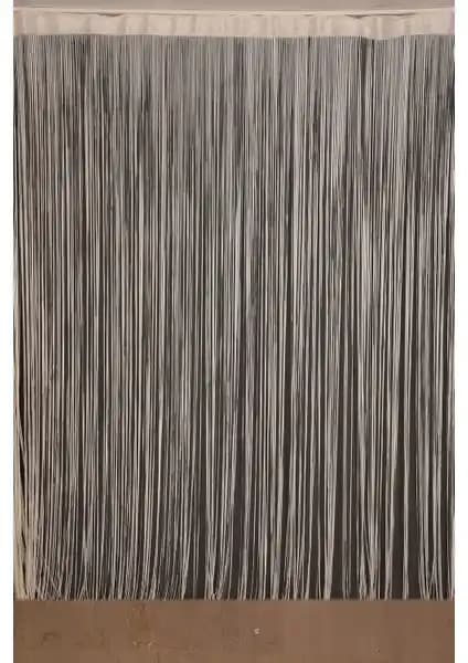 Akça Tekstil Düz İp Model Krem Renk Hazır İp Perde İnce ve Şık Tasarım, Kolay Kullanım ve Dayanıklılık