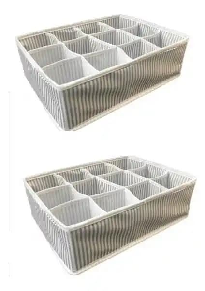 ALAS 2 Adet Çok Amaçlı 12 Bölmeli Organizer Seti Ev ve Ofis Düzeni İçin Uygun