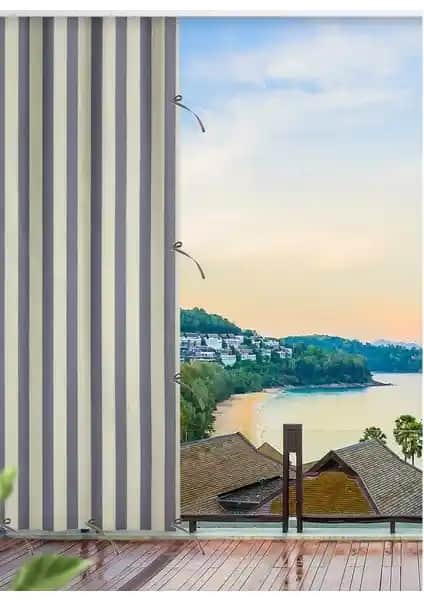 Altın Pamuk Balkon Perdesi: Estetik ve Fonksiyonellik Sunan Dayanıklı Dış Mekan Perdeleri