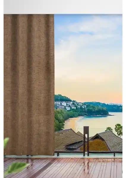 Altın Pamuk Balkon Perdesi: Estetik ve Fonksiyonellik Sunan Dış Mekan Koruma Çözümü