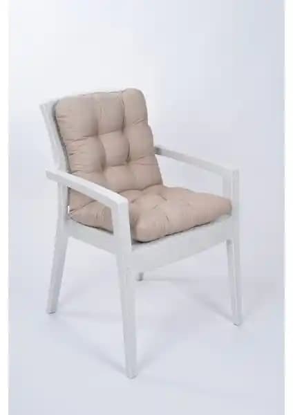 Altınpamuk Candy Bej Pofidik Arkalıklı Sandalye Minderi: Şıklık ve Konfor Bir Arada