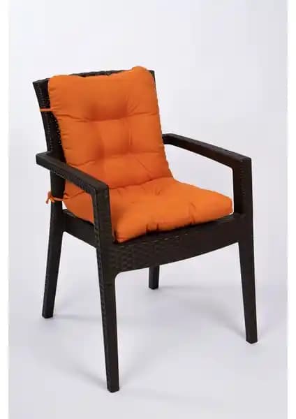 Altınpamuk Neva Turuncu Pofidik Sandalye Minderi Şıklık ve Konfor Sunan Modern Tasarım