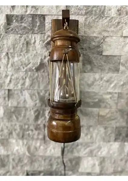 Anta Store El Yapımı Ahşap Gemici Feneri: Vintage Dekorasyon İçin Şık ve Dayanıklı Tasarım