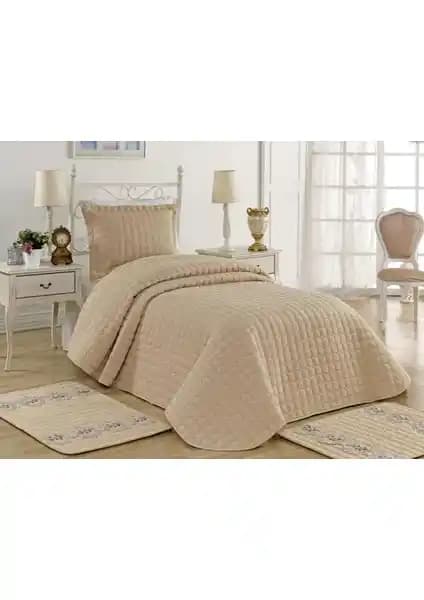 Armes Hayal Tek Kişilik Yatak Örtüsü Cappuccino Şık ve Fonksiyonel Tasarım