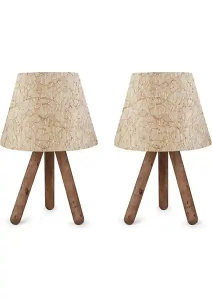 Art&Gift North Home Ahşap Ayaklı Abajur: Şık ve Uygun Fiyatlı Modern Aydınlatma Çözümü