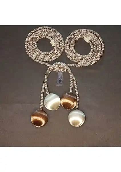 ArtAmor 4'lü Toplu İpek İp Sarım Fon Tül Kruvaze Perde Bağlama Aksesuarı