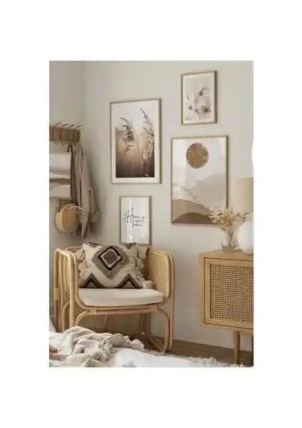 Artavessa 4 Parça MDF Tablo Seti Modern ve Şık Duvar Dekorasyonu İçin Uygun