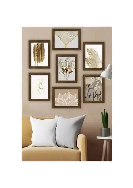 Artavessa 7 Parça MDF Çerçevesiz Modern Duvar Tablo Seti Şık ve Dayanıklı Dekorasyon Ürünü
