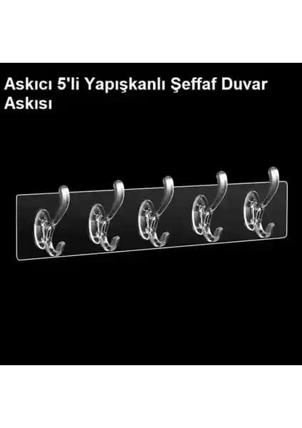 Askıcı Şeffaf Güçlü Kendinden Yapışkanlı Kapı ve Duvar Askısı: Dayanıklı ve Pratik Çözüm