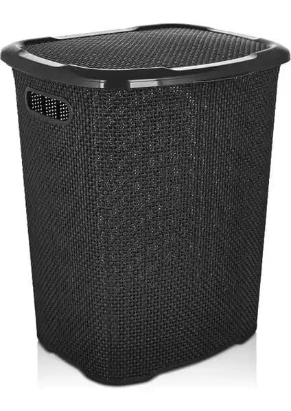 Aslife Kirli Çamaşır Sepeti Damla Desen Krem Geniş Hacimli ve Estetik Tasarım