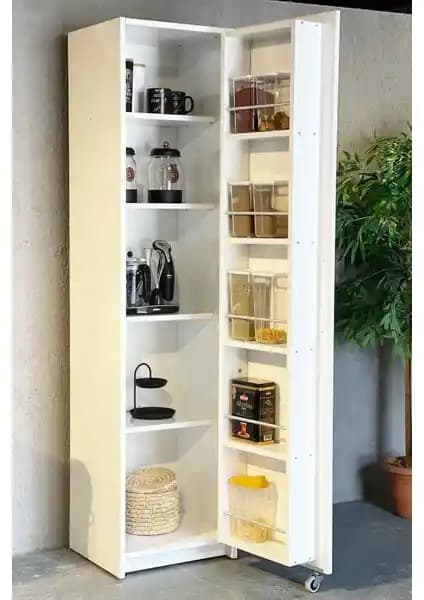 AVM Park Tek Kapaklı Beyaz Erzak Dolabı: Modern ve Dayanıklı Depolama Çözümü (75-90 karakter)