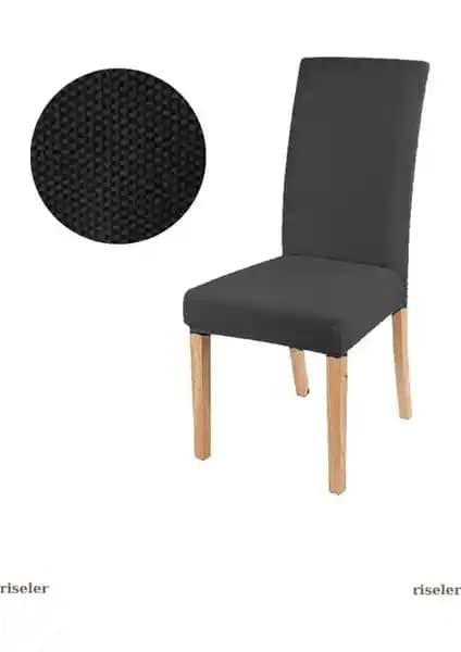 Bal peteği desenli likra kumaşlı yıkanabilir sandalye örtüsü - dayanıklı ve şık tasarım