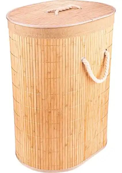 Bambum Linen Oval Çamaşır Sepeti Estetik ve Fonksiyonellik Bir Arada