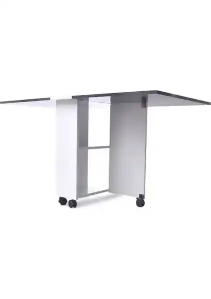 Bayramoğlu Çok Amaçlı Katlanır Tekerli Mutfak Masası Modern Tasarım ve İşlevsellik
