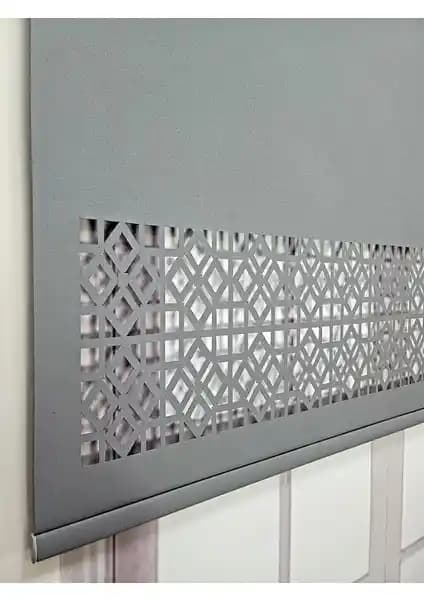 BBB Stor Perde Desenli Lazer Kesim Kalın Kumaşlı Modern Ev ve Ofis Dekorasyonu İçin