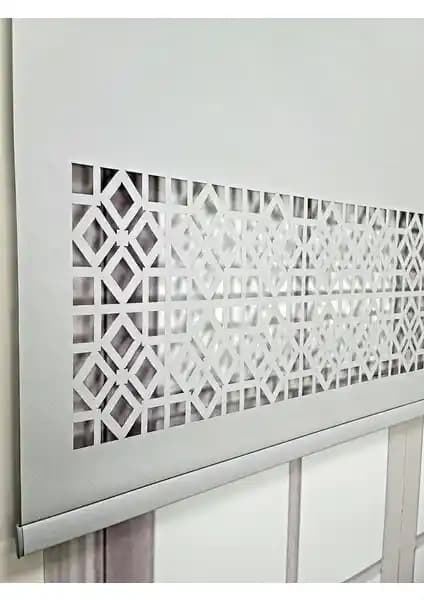 BBB Stor Perde Desenli Lazer Kesim Polyester Modern Şık Pencere Dekorasyonu