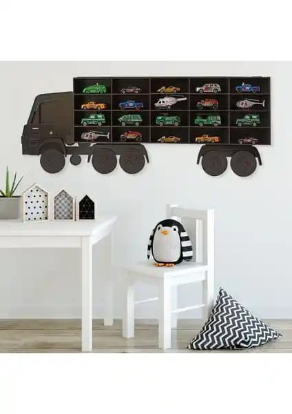 Bege Ahşap Dekoratif Çocuk ve Bebek Odası Oyuncak Kamyon Araba Rafı Özellikleri ve Kullanım Rehberi