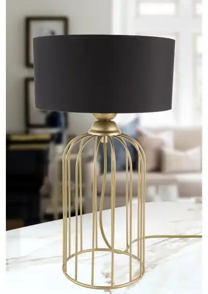 Begüsa Tema Masa Lambası Eskitme Siyah Şapka ile Şık ve Fonksiyonel Aydınlatma Çözümü