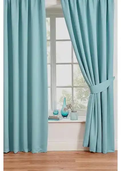 Belle Cose Blackout Karartma Aqua Mavi Fon Perde Modern Yaşam Alanları İçin Şık ve İşlevsel Bir Çözüm