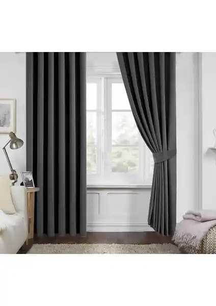 Belle Cose Blackout Karartma Düz Gri Fon Perde: Estetik ve Fonksiyonellik Bir Arada