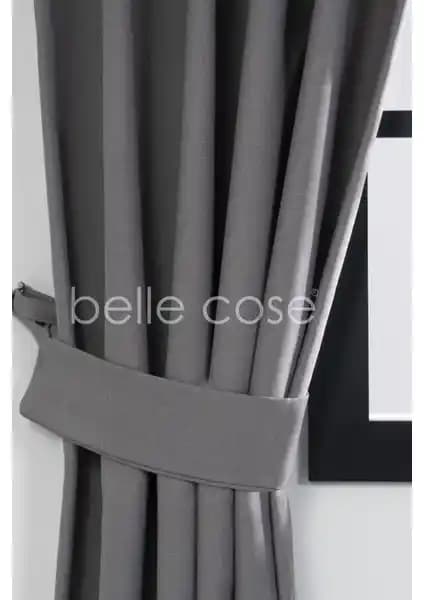 Belle Cose Keten Blackout Karartma Termal Gri Fon Perde: Şık ve Fonksiyonel Tasarım