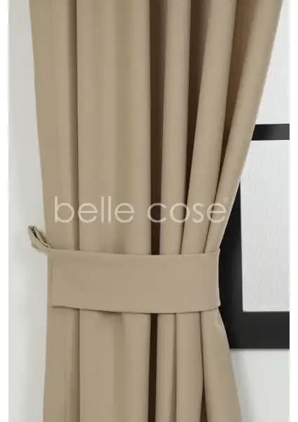 Belle Cose Keten Görünümlü Bohem Tarz Fon Perde: Modern ve Rustik Dekorasyon İçin Uygun