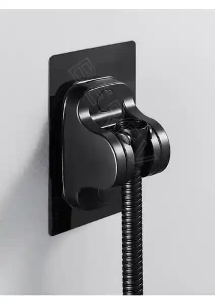 Berev Yapışkanlı Duş Başlığı Askısı Siyah: Kolay Montaj ve Dayanıklı Tasarım