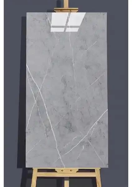 BienHome 30x60 cm Açık Gri Mermer Desenli Kendinden Yapışkanlı Duvar Paneli