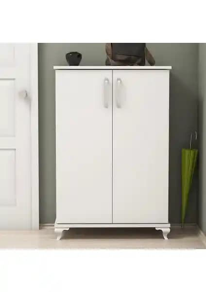 Bimossa R6040 Beyaz Çok Amaçlı Ayakkabılık Dolap Modern ve Dayanıklı Tasarım