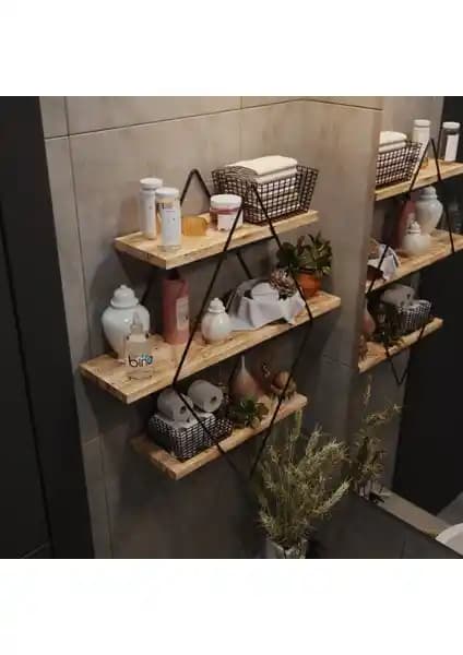 Bino Black Büyük Boy Prizma Mutfak Duvar Rafı Modern ve Fonksiyonel Tasarım Özellikleri