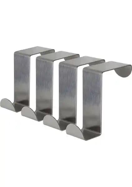 Biotech 4'lü Kapı Askısı Paslanmaz Çelik Modern ve Dayanıklı Tasarım