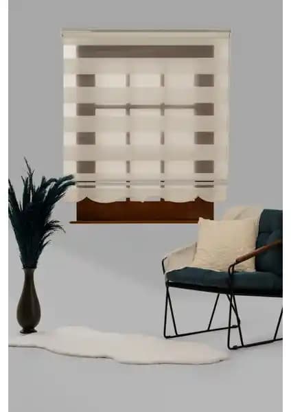 Blind-X Beyaz Geniş Plise Stor Zebra Perde Modern ve Fonksiyonel Dekorasyon Unsuru