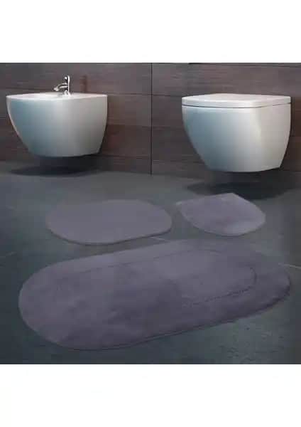 Bonny Home 3'lü Rixos Gri Kaymaz Taban Banyo Paspası ve Halısı Seti Özellikleri ve Kullanımı