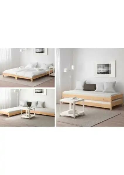 Brady Mobilya Litya Yavrulu Ahşap Karyola: Modern ve Doğal Tasarım ile Uzun Ömürlü Kullanım