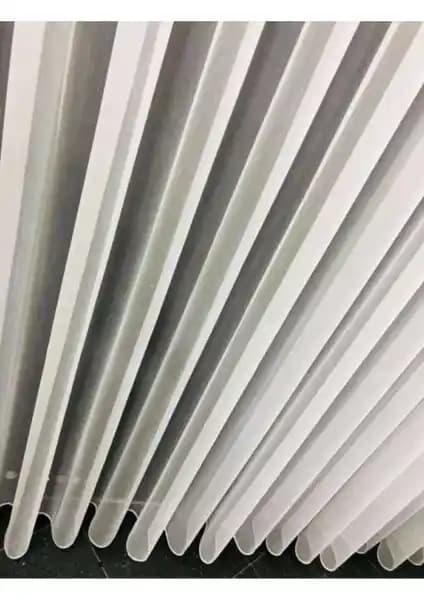 Brillant 2021 Tül Perde 1/3 Sık Pile Doğal Desen Modern ve Dayanıklı Tasarım