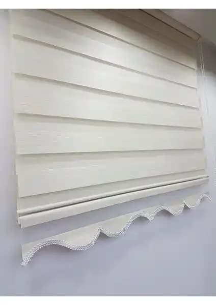 Brillant Bambu Stor Zebra Perde Krem 150x260 cm Estetik ve Dayanıklı Tasarım