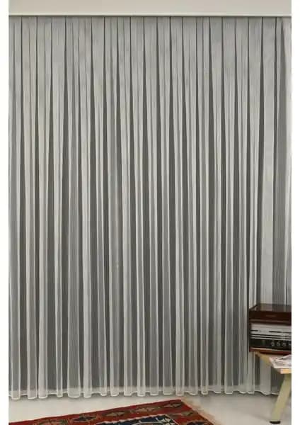Brillant Vanessa Serisi Gri Kurşunlu Tül Perde 120x250 Cm Modern Tasarım