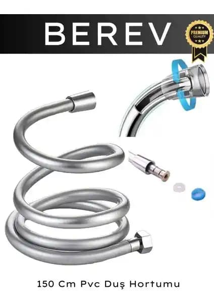 Brkyapı Berev Banyo Duş Hortumu: Dayanıklı ve Kullanım Kolaylığı Sunan Krom Tasarım