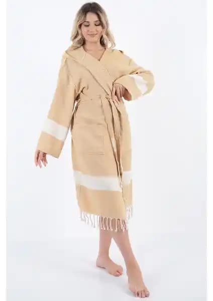 Buldan Concept Celena Peştemal Bornoz: Şık ve Fonksiyonel Kapşonlu Pamuklu Bornoz