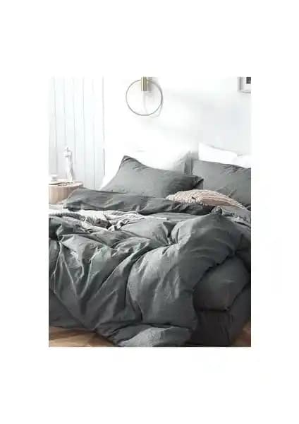 Caqqa Antrasit Çift Kişilik Pamuk Lastikli Nevresim Takımı Özellikleri ve Kullanıcı Yorumları