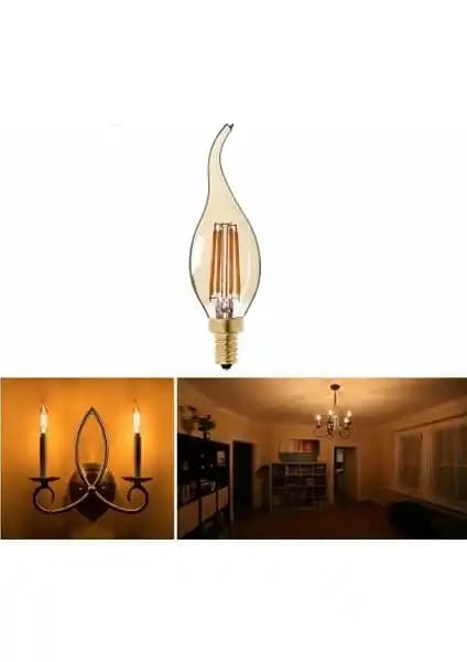 Cata 3W Rustik Kıvrık Mum Led Ampul E14 Amber ile Estetik ve Enerji Verimliliği