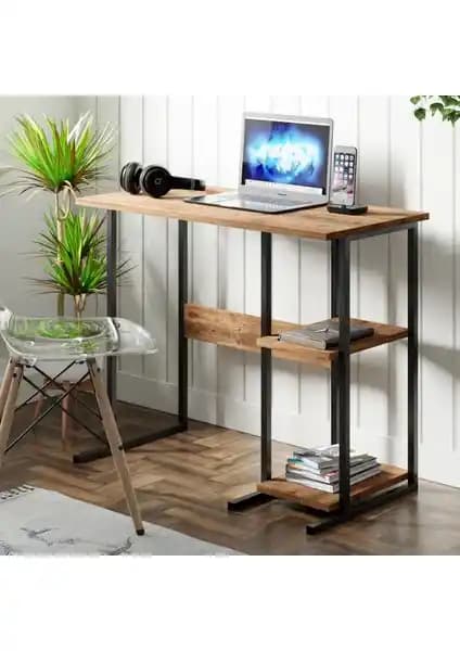 Ceramical MSR2 Metal Ayaklı Çalışma Masası Çam Renkli Modern ve Dayanıklı Tasarım