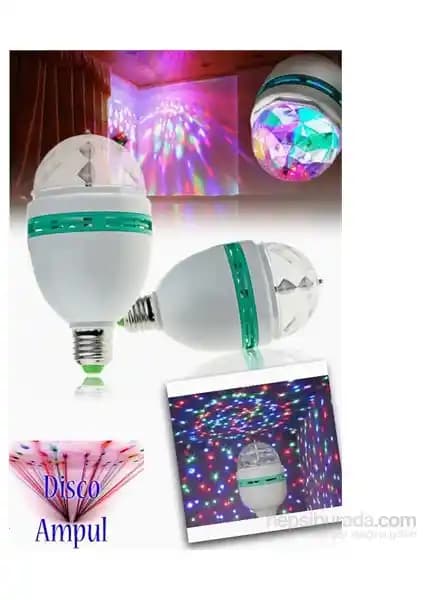 Cix LY-399 Renkli LED Döner Başlıklı Disko Ampulü ile Mekâna Renk ve Hareket Katın