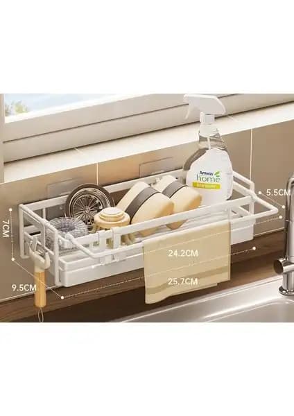 Cloud Bez Drenaj Rafı Modern ve Şık Metal Depolama Çözümü