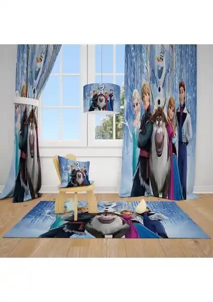 Çocuk Odası İçin Renkli ve Dayanıklı Mikro Fiber Çizgi Karakterli Fon Perde